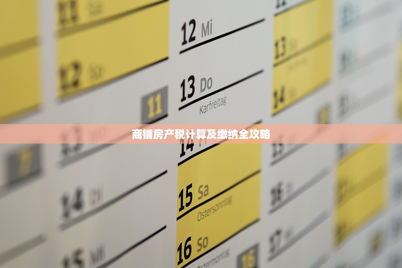 商铺房产税计算及缴纳全攻略