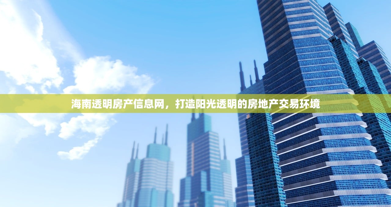 海南透明房产信息网，打造阳光透明的房地产交易环境