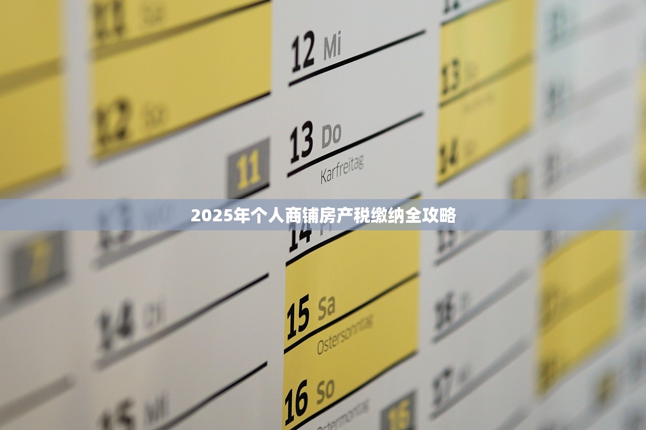 2025年个人商铺房产税缴纳全攻略